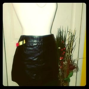 Black Leather Mini Skirt